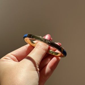 Gold & Blue Henri Bendel cuff bracelet